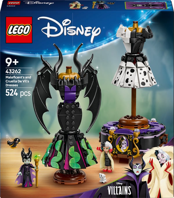 LEGO Disney Classic 43262 – Maleficents og Cruella De Vils kjoler