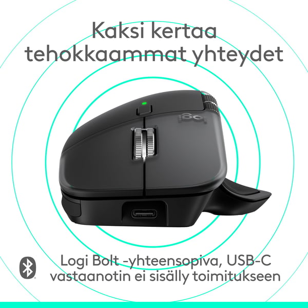 Logitech MX Master 4 för Mac-mus, svart
