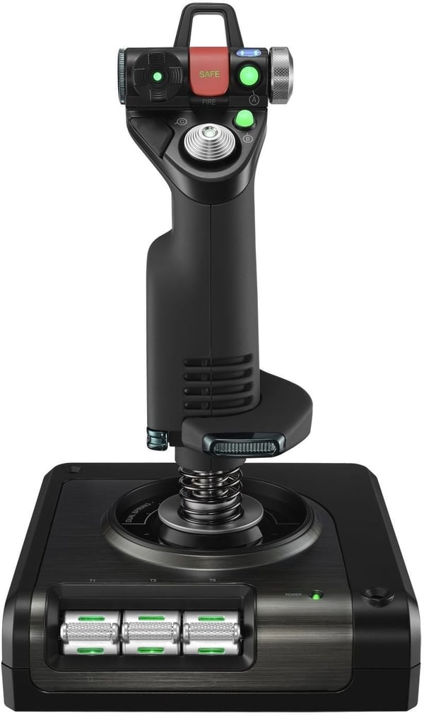 Logitech Saitek X52 Pro Flight Control System -spak och gasreglage, PC