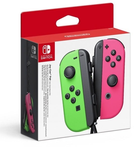 Nintendo JoyConpar, neongrøn og neonlyserød, Switch