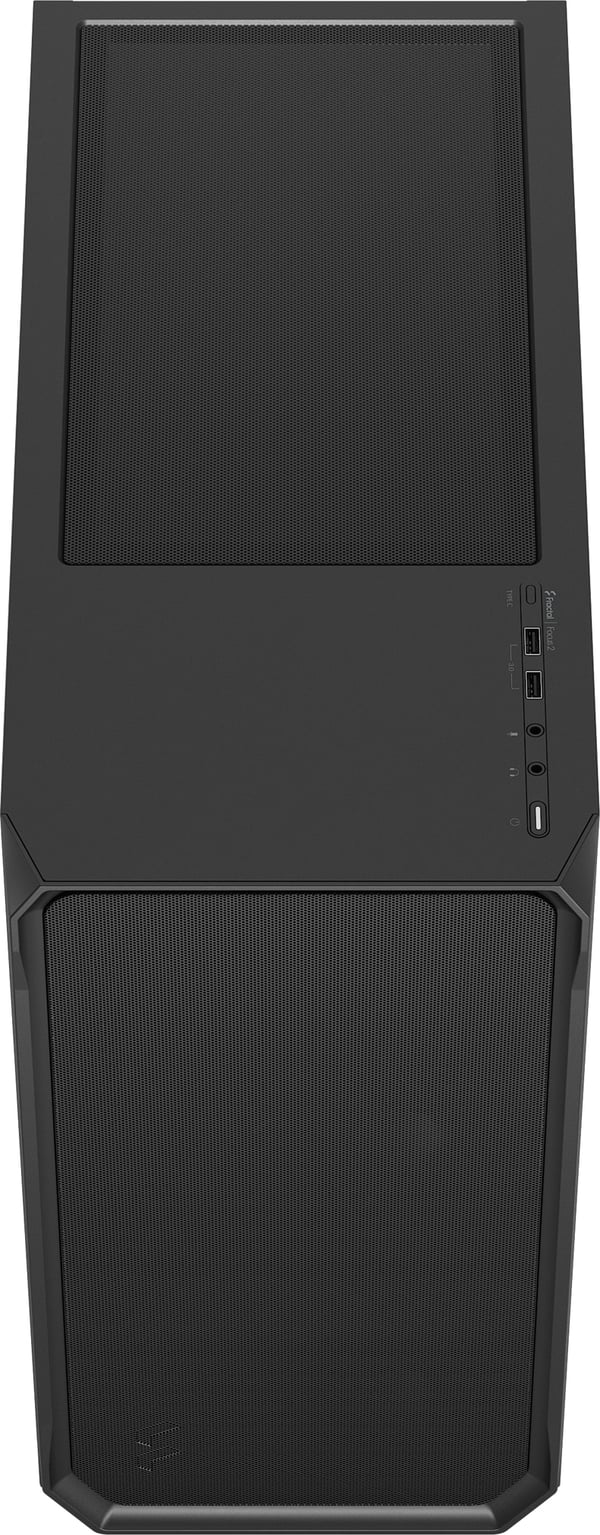 Fractal Design Focus 2 Sort TG Klar Tint ATX-kabinet med vindue, sort