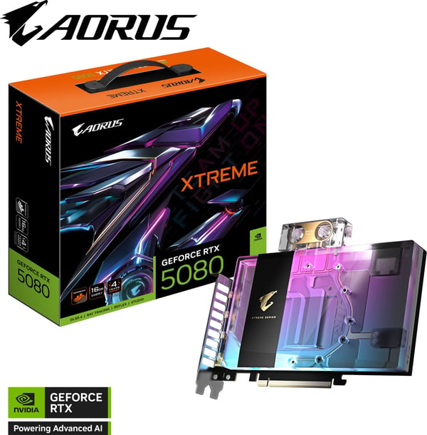 Gigabyte AORUS GeForce RTX 5080 XTREME WATERFORCE WB 16 GB grafikkort