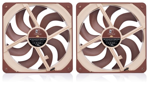 Noctua NF-A14x25 G2 PWM Sx2-PP chassifläktsæt, 140 mm