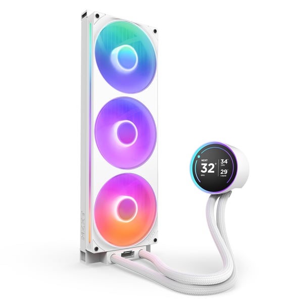 NZXT Kraken 420 Elite RGB V2 vätskekylningssystem, vit