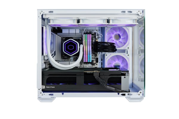 Cooler Master Elite 481 Wood micro-ATX chassi, vit