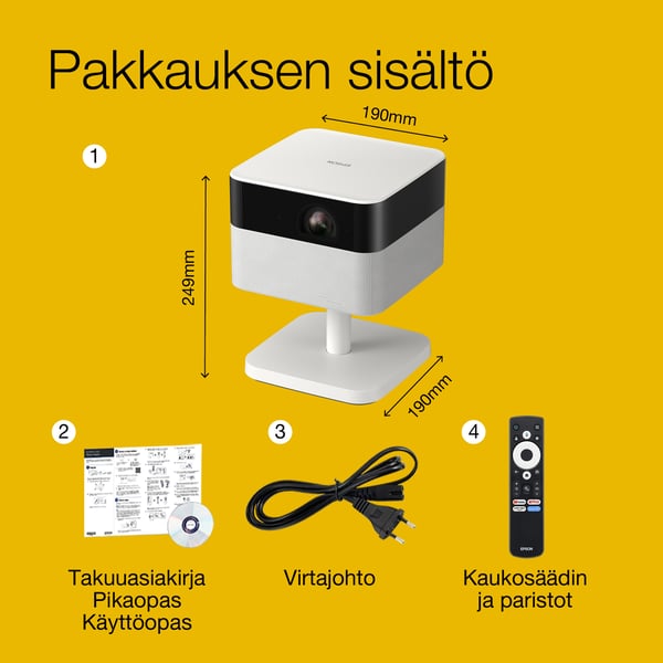 Epson EF-71 bärbar livsstilsprojektor, Google TV