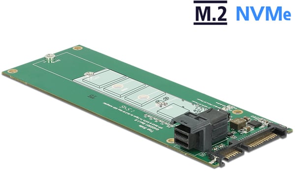 DeLOCK m2 SATA SATA 22pin eller SFF-8643 NVMe - 67-pin m2 NVMe -adapter