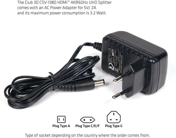 Club 3D HDMI 2.0 UHD Splitter delingsenhed