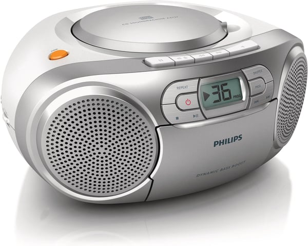 Philips AZ127 -bärbar CD-spelare, silver
