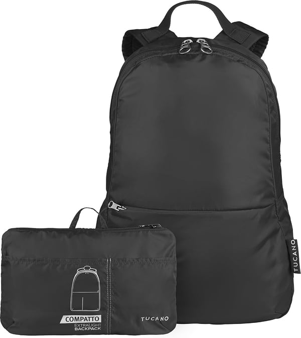 Tucano Compatto Eco XL -foldbar rygsæk, sort
