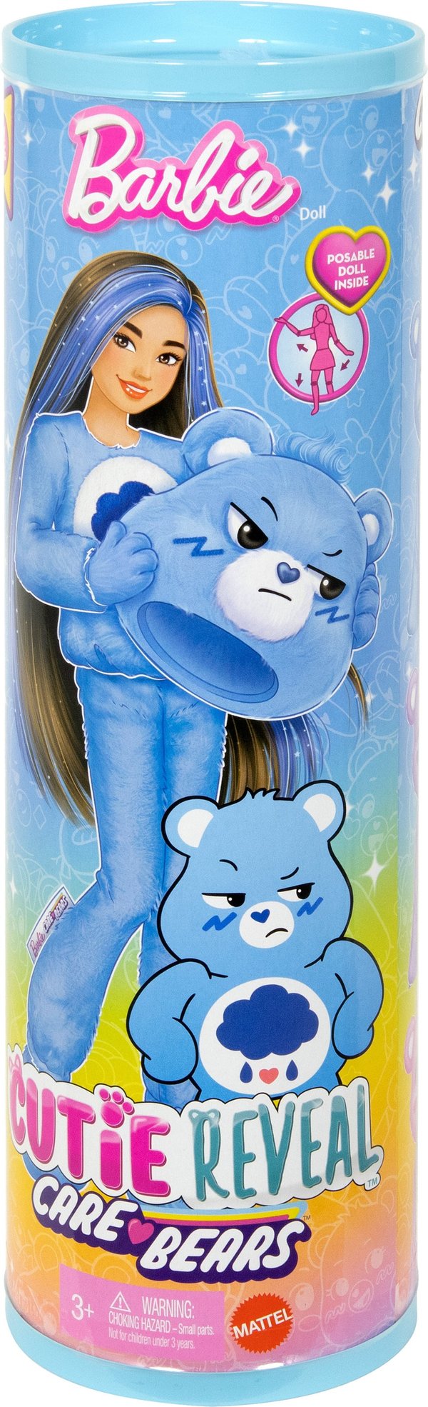 Barbie Cutie Reveal Care Bears dukke, blå