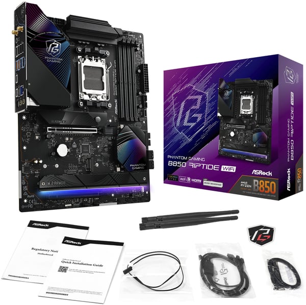 Asrock Phantom Gaming B850 Riptide WiFi AMD AM5 ATX-moderkort