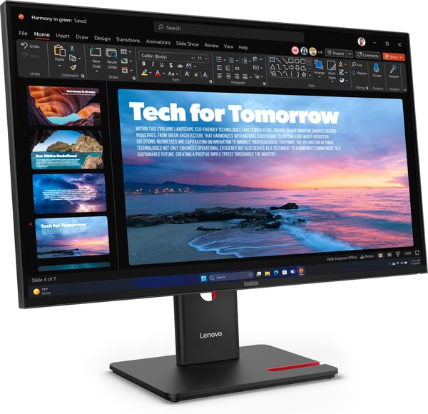 Lenovo ThinkVision T27QD-40 27" WQHD-skärm med dockningsfunktion