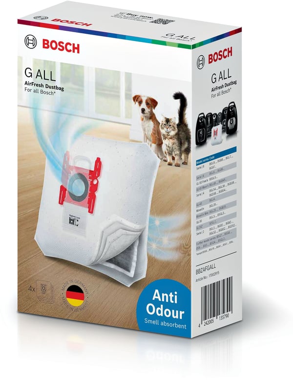 Bosch BBZAFGALL dammsugarpåse, 4 st