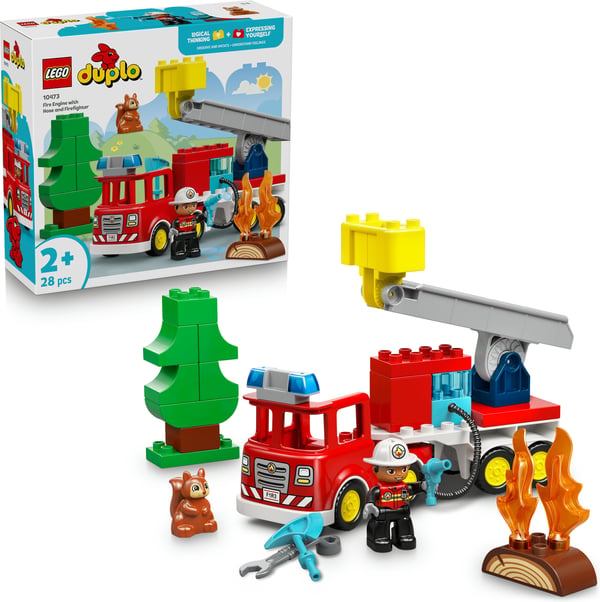 LEGO DUPLO Stad 10473 Brandbil, brandslang och räddare