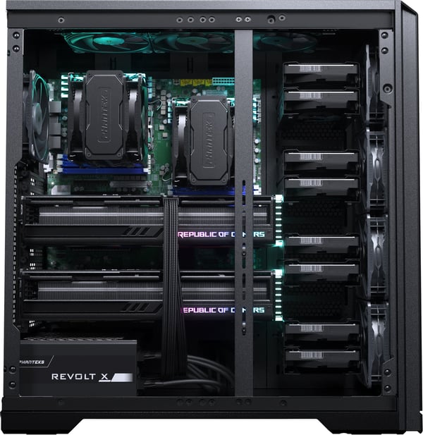 Phanteks Enthoo Pro 2 Server Edition E-ATX-chassi med glaspanel, svart
