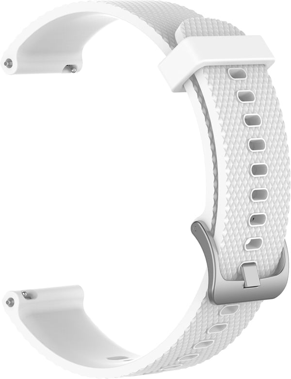 Bølge silikonearmbånd 20mm, til smart- og sportsure, hvid
