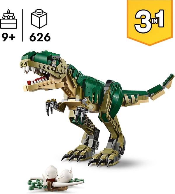 LEGO Creator 3in1 T. rex, Dinosaurieleksak för barn 31151
