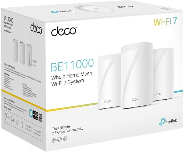 TP-LINK Deco BE65 Tri-Band WiFi 7 Mesh-system, 3-pack