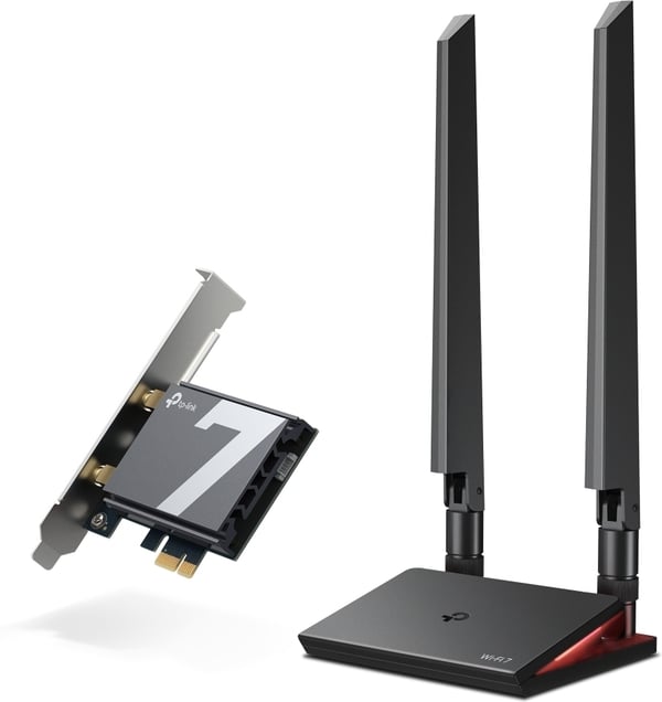 TP-LINK Archer TBE550E WiFi 7-adapter och Bluetooth 5.4 PCIe-adapter