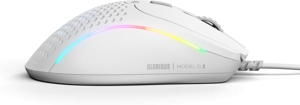 Glorious Model D 2 Wired-mus, hvid