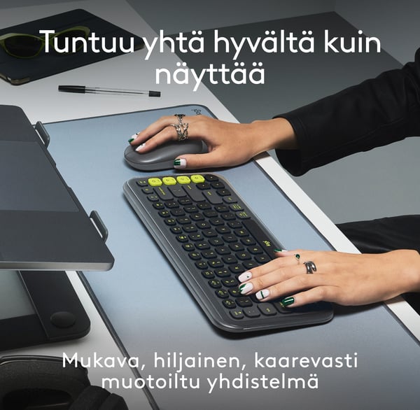 Logitech POP Icon Combo -tastatur og mus, grafit