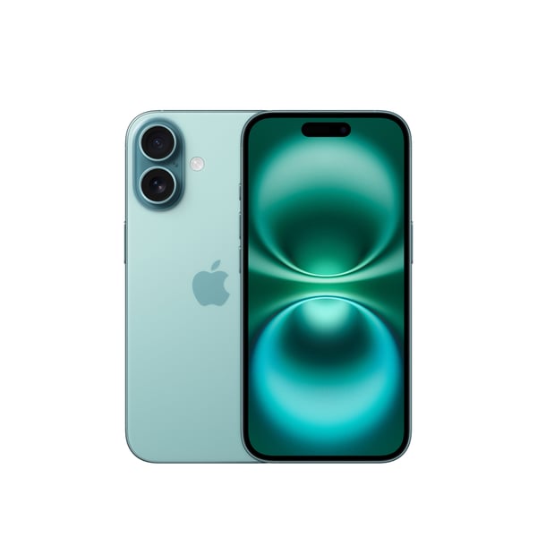 Apple iPhone 16 128 GB-telefon, blågrön (MYED3)