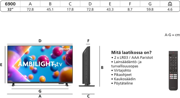 Philips 32" PFS6900 – Full HD LED Ambilight TV