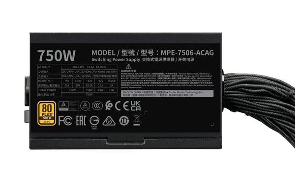 Cooler Master MWE Gold V3 nätaggregat, 750 W