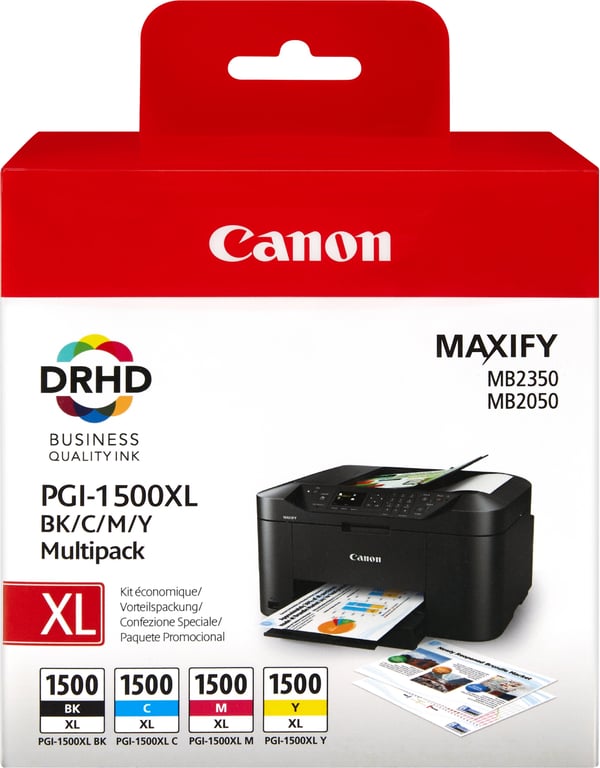 Canon PGI-1500XL B/C/M/Y - bläckpatronpaket, 4 färger