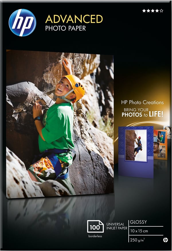 HP Avancerat fotopapper Blank - fotopapper, 10 x 15 cm, 100 ark