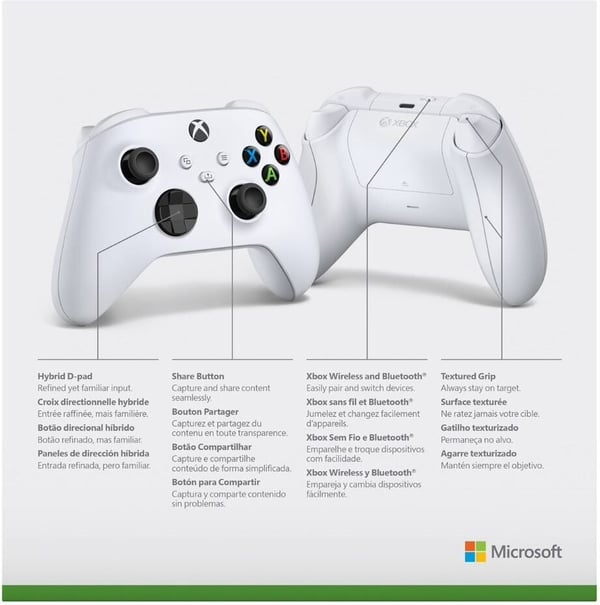 Microsoft Xbox trådlös kontroll, vit, Xbox / PC