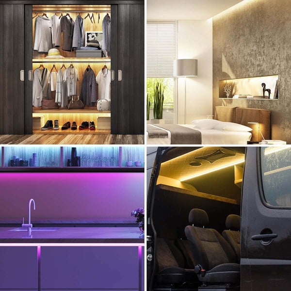 Nedis SmartLife - LED-lysstrope, varmhvid + RGB, bluetooth, 2 m