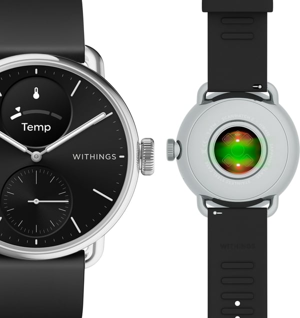 Withings Scanwatch 2 -smartwatch, 38 mm, svart