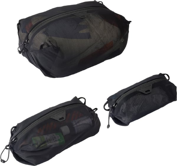 Peak Design Ultralight Mesh Pakkekube -pakningsposer, XXS-XS-S, sort