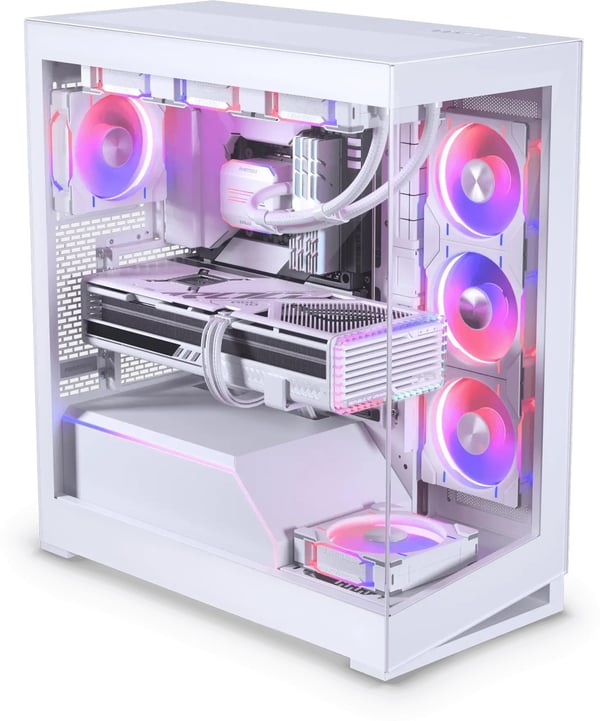 Phanteks NV5 MKII Mid Tower ATX-chassi med panoramafönster, vit