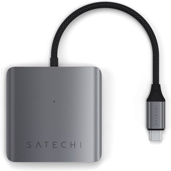 Satechi 4-Port USB-C adapter med PD, stjernediagonal
