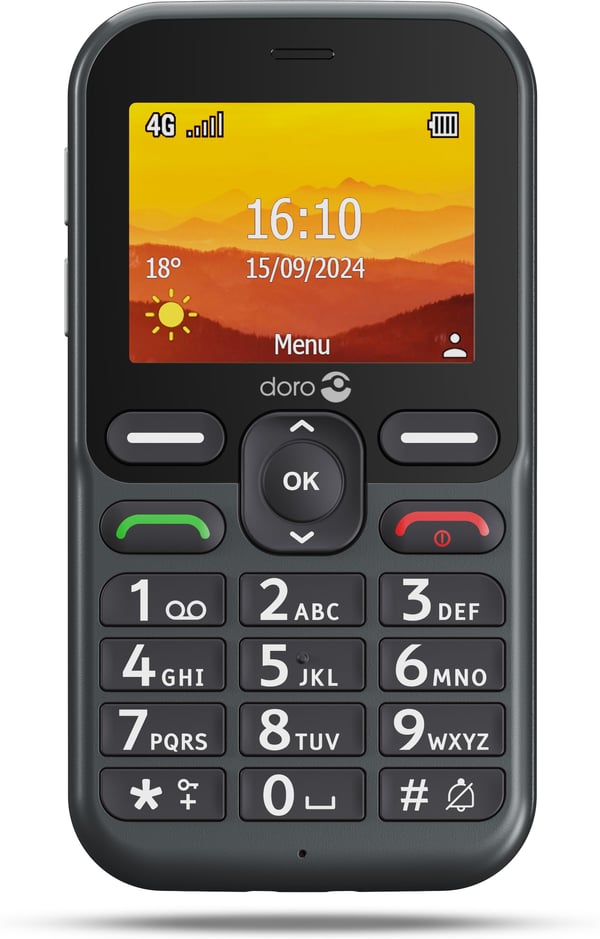 Doro Leva L11 -grundtelefon, sort