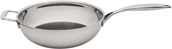 Heirol Pro Steelsafe -wok pande, rustfrit stål + non-stick belægning, 28 cm