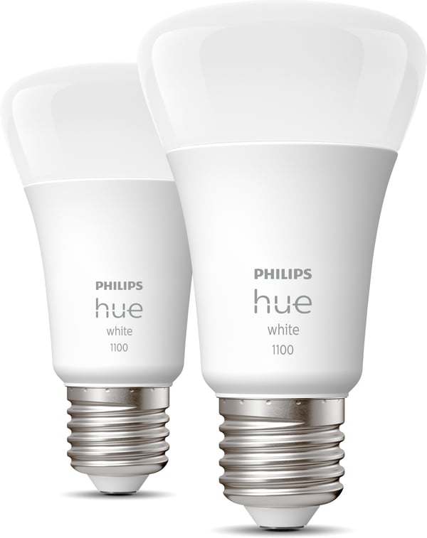 Philips Hue -smartlampa multipack, White, E27, 1100 lm, 2-PACK