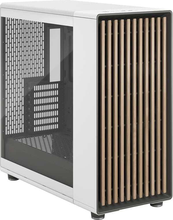 Fractal Design North XL Chalk White TG Clear E-ATX-chassis, hvid