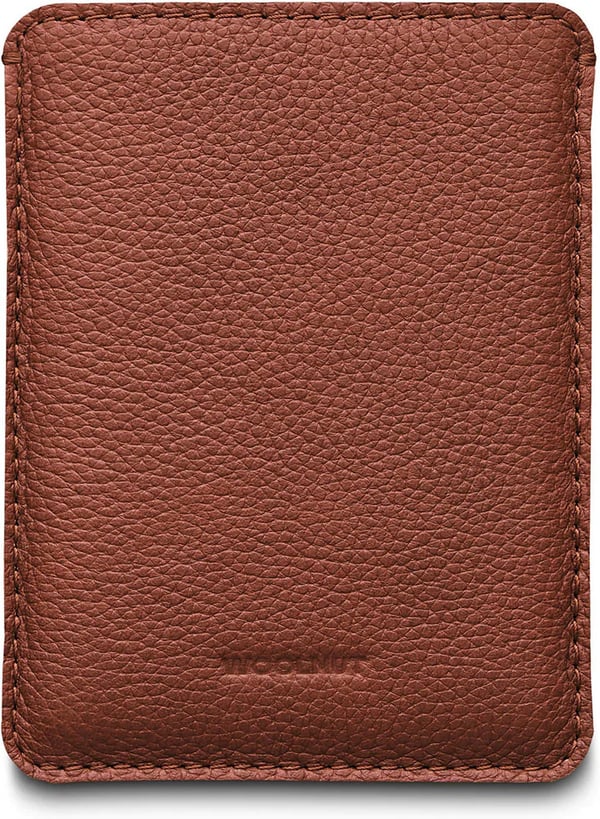 Woolnut Leather Sleeve för Passports -passficka, konjak