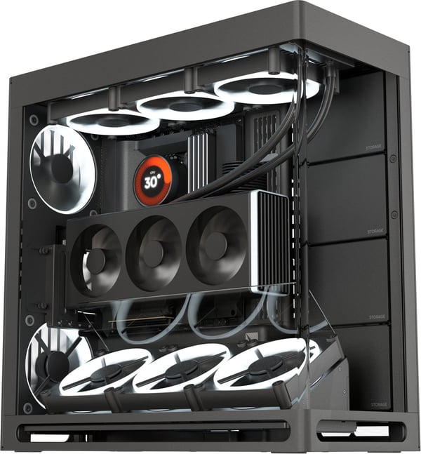 HAVN HS 420 VGPU E-ATX-chassis, sort