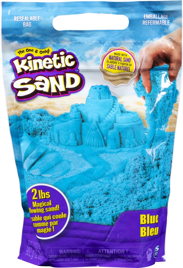 Kinetic Sand Colourpåse leklera, blå