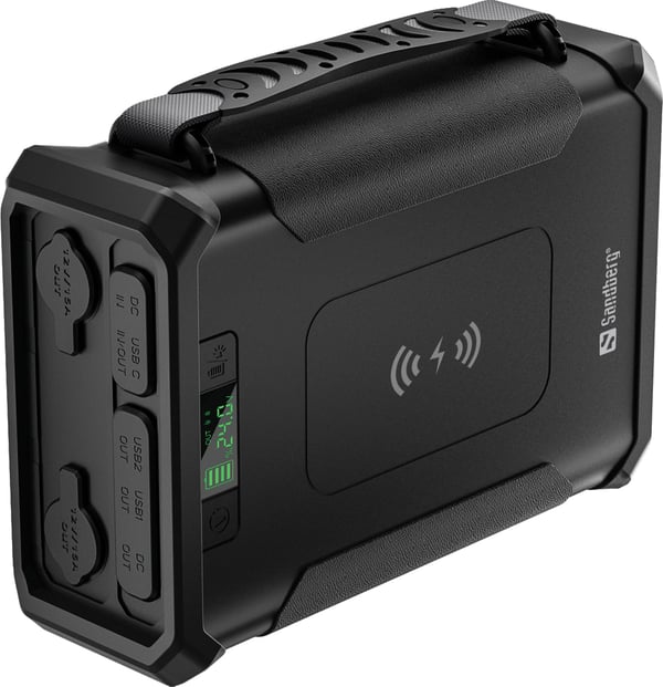 Sandberg Survivor 8-i-1 portabel laddare, 96000 mAh