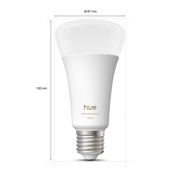 Philips Hue LED-smartlampa, White ambiance, E27, 1600 lm