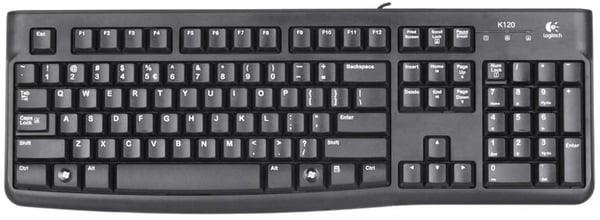 Logitech K120 -tastatur, US-tastaturopsætning