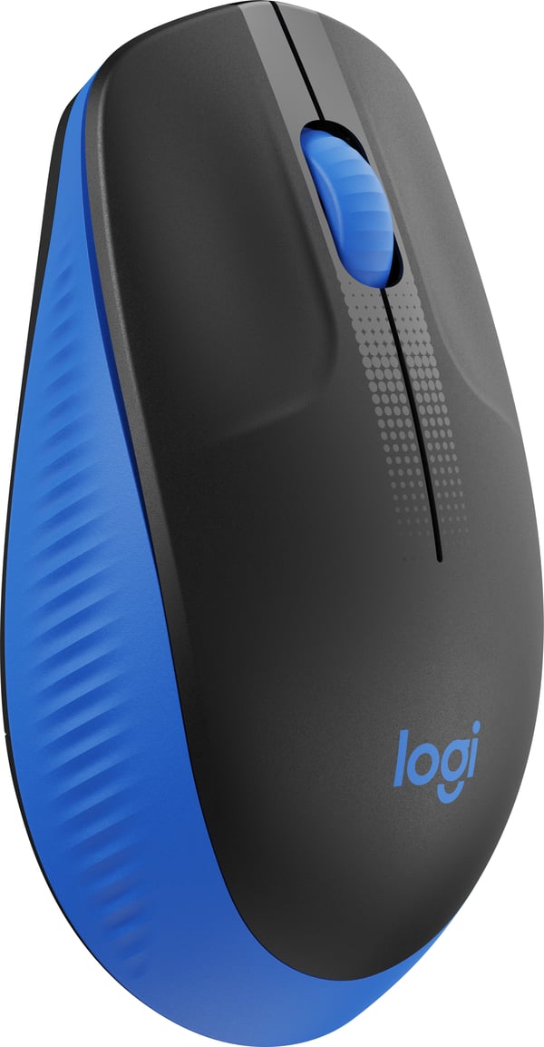 Logitech M190 -trådlös mus, svart/blå
