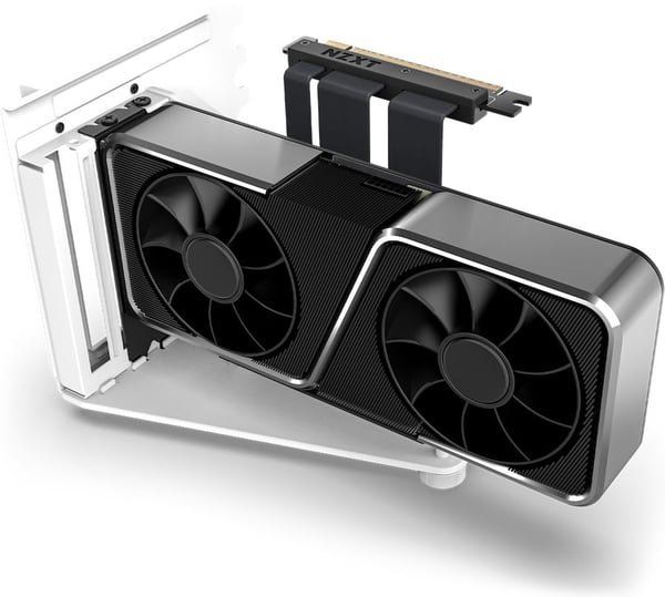 NZXT Lodret GPU-monteringskit - monteringsramme til grafikkort, hvid
