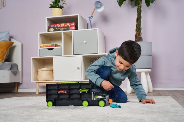 Dickie Toys -biltransport og 4 småbiler